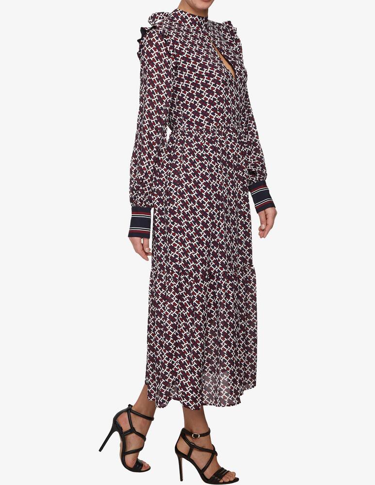 rinascente Tommy Hilfiger Vestito maxi in chiffon monogramma - Nero