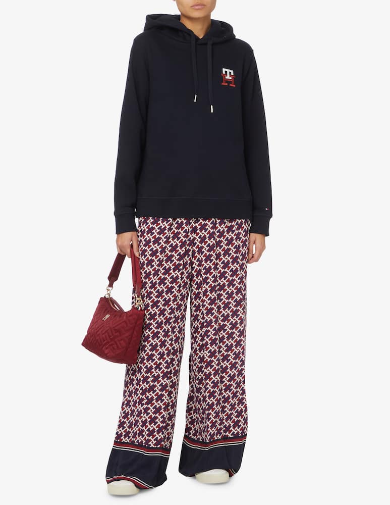 rinascente Tommy Hilfiger Felpa in misto cotone monogram - Nero