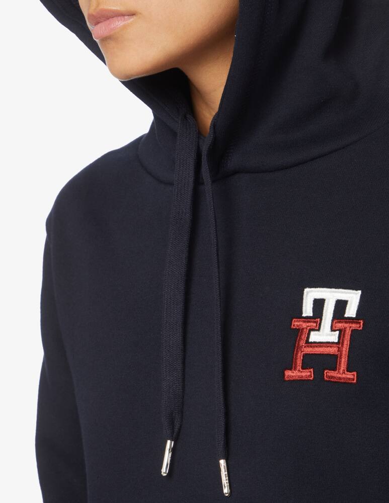 rinascente Tommy Hilfiger Felpa in misto cotone monogram - Nero