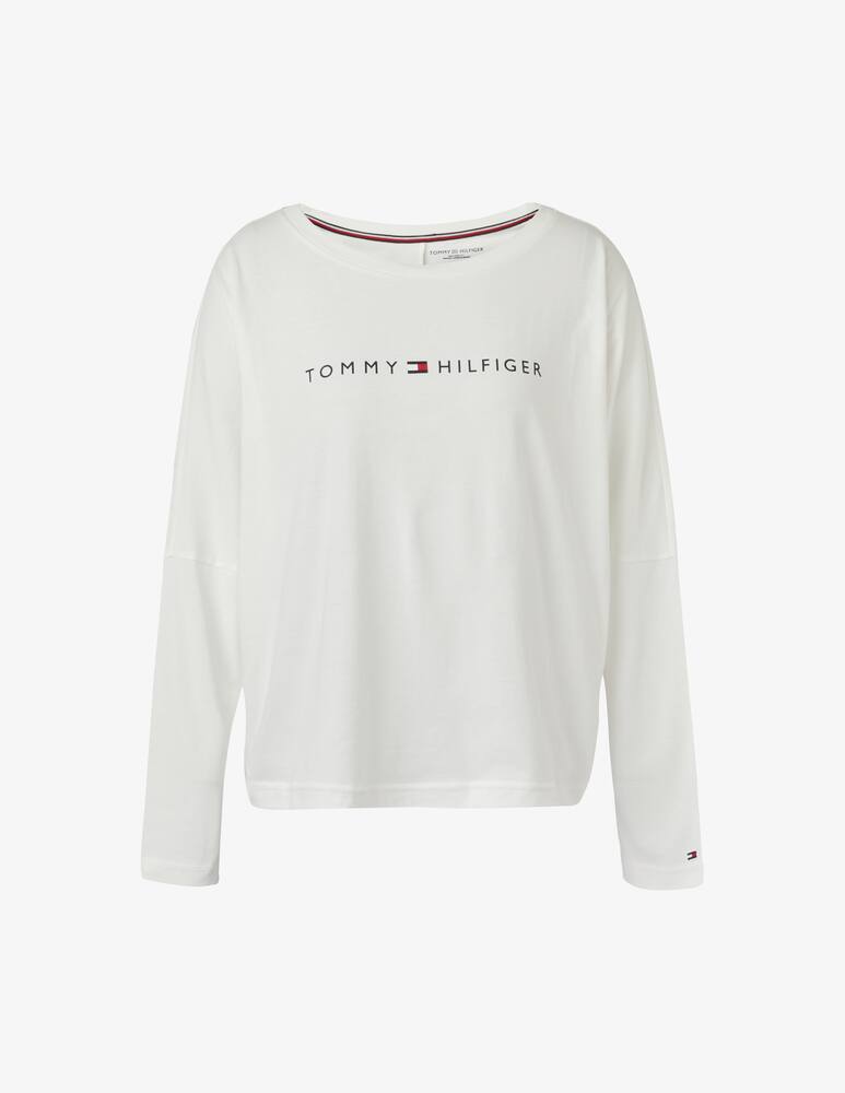 rinascente Tommy Hilfiger Maglietta girocollo a manica lunga  - Bianco