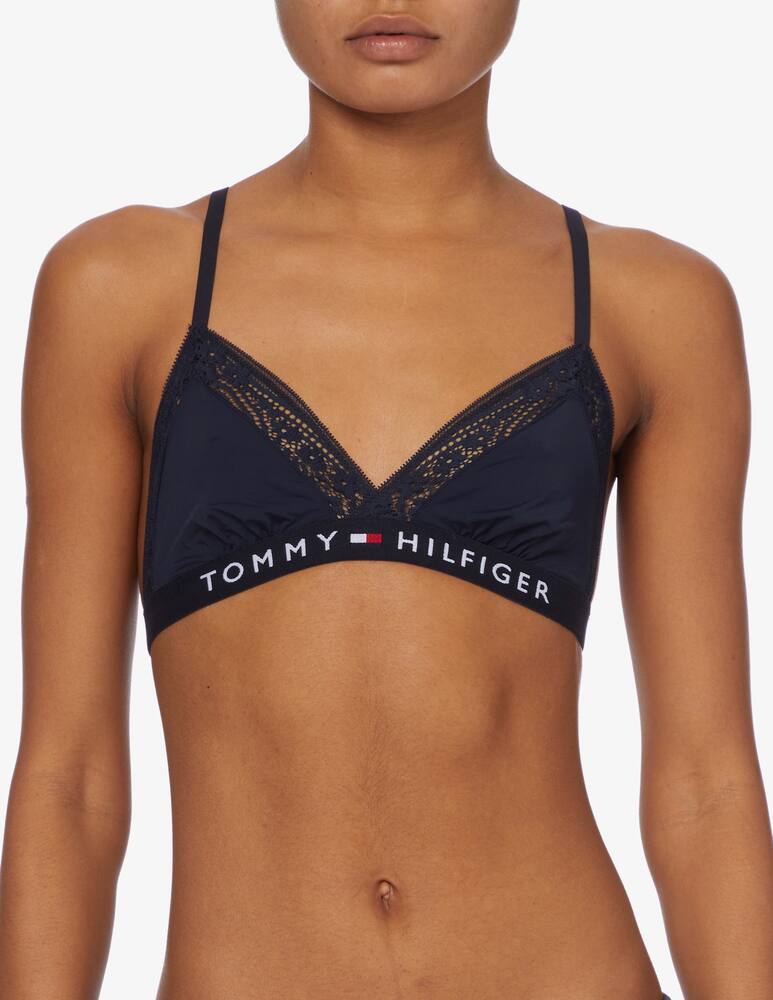 rinascente Tommy Hilfiger Reggiseno a triangolo in pizzo sfoderato - Blu