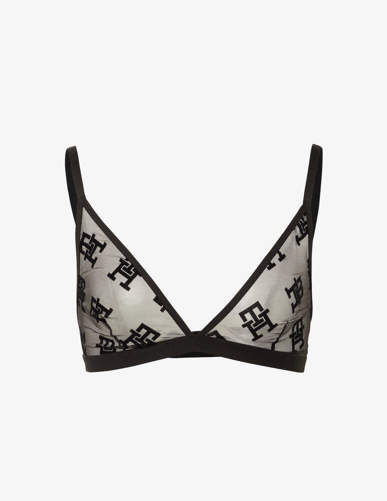 rinascente Tommy Hilfiger Mesh triangle bra - Black