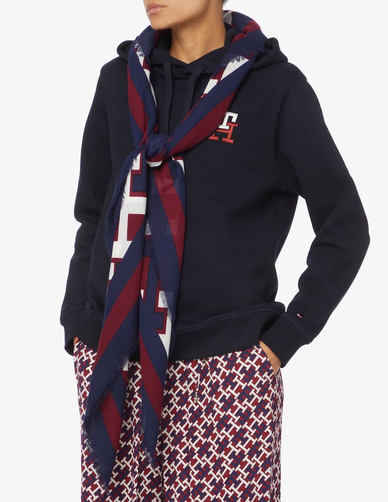 rinascente Tommy Hilfiger Iconic monogram scarf - Blue