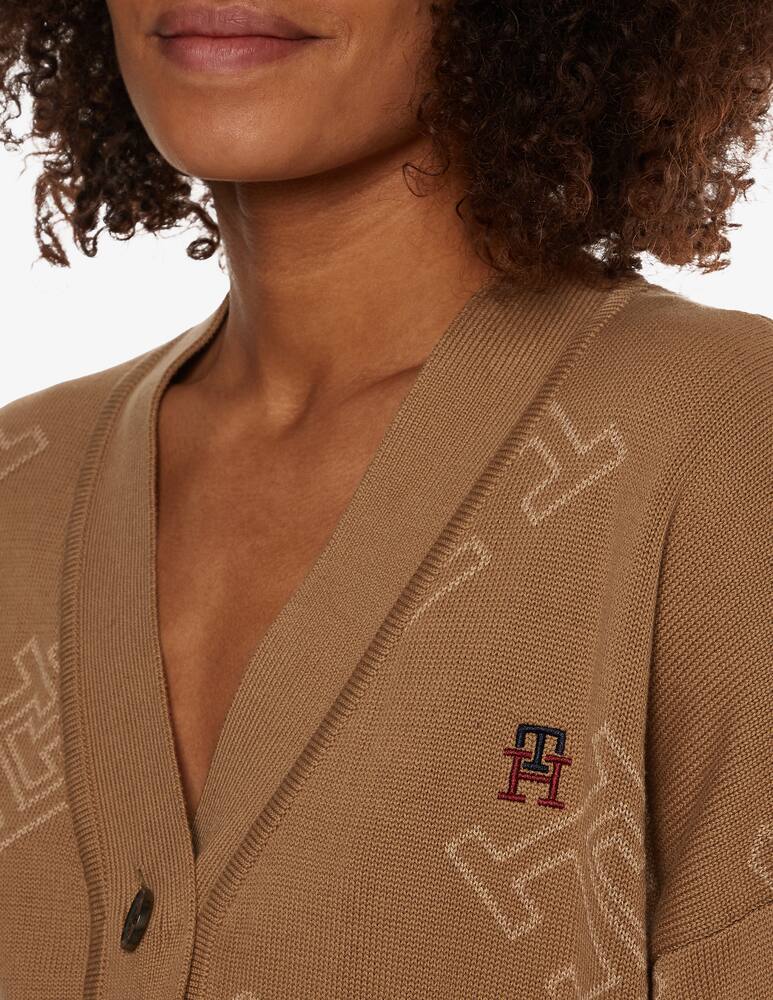 rinascente Tommy Hilfiger Monogram cotton cardigan - Brown