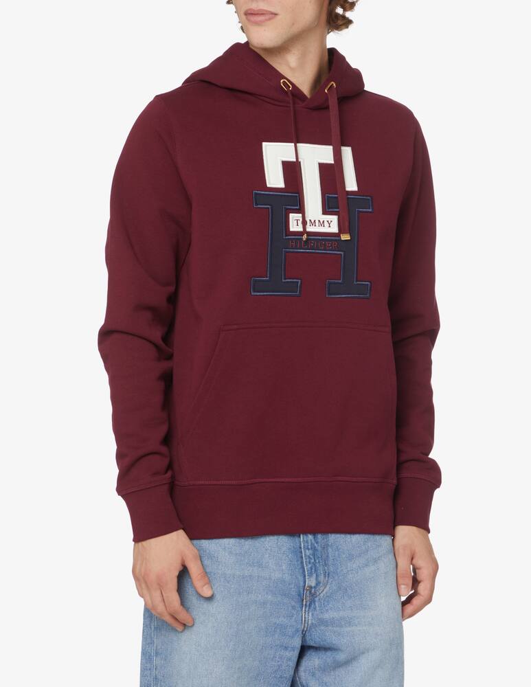 rinascente Tommy Hilfiger Felpa con cappuccio lux monogram - Rosso
