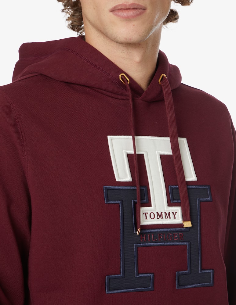 rinascente Tommy Hilfiger Felpa con cappuccio lux monogram - Rosso