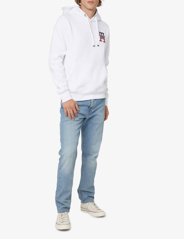 rinascente Tommy Hilfiger Felpa con cappuccio essential monogram - Bianco