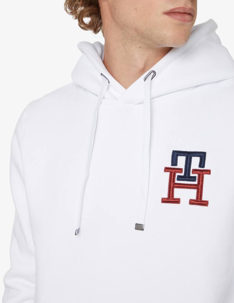 rinascente Tommy Hilfiger Felpa con cappuccio essential monogram - Bianco