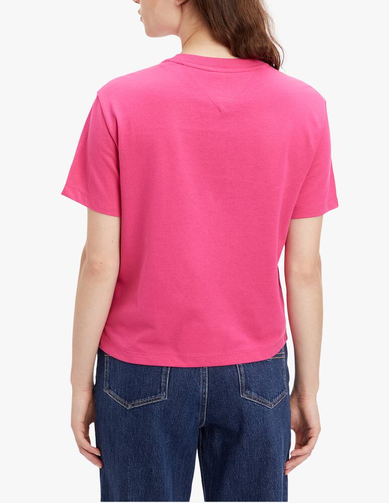 rinascente Tommy Jeans T-shirt in cotone - Fucsia