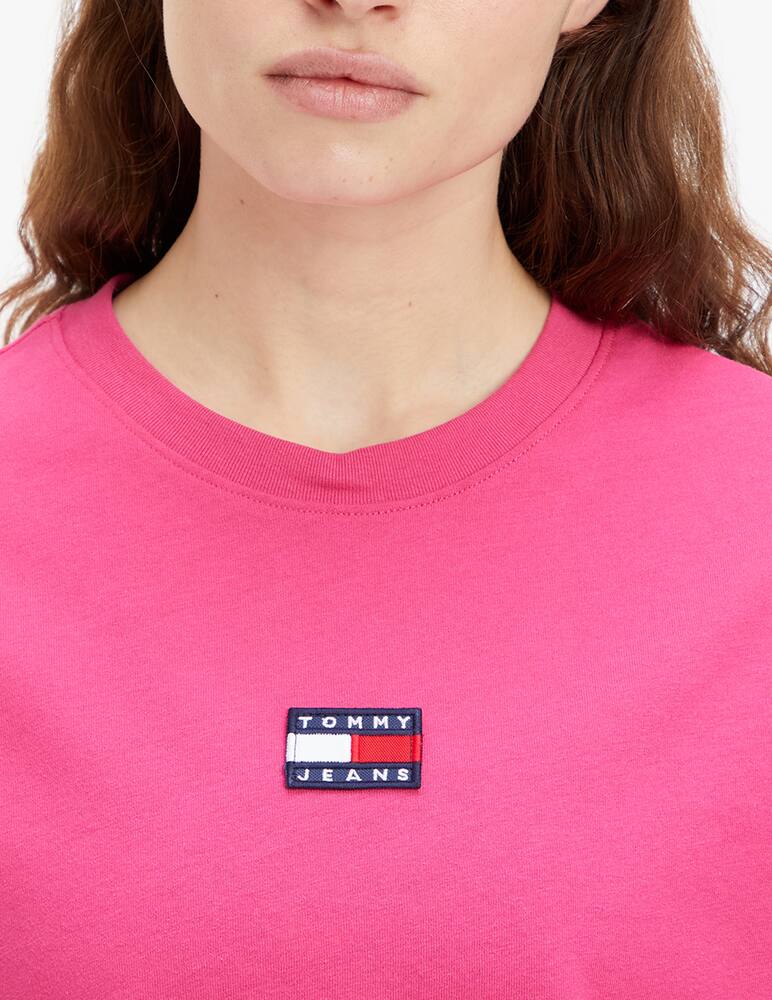 rinascente Tommy Jeans T-shirt in cotone - Fucsia