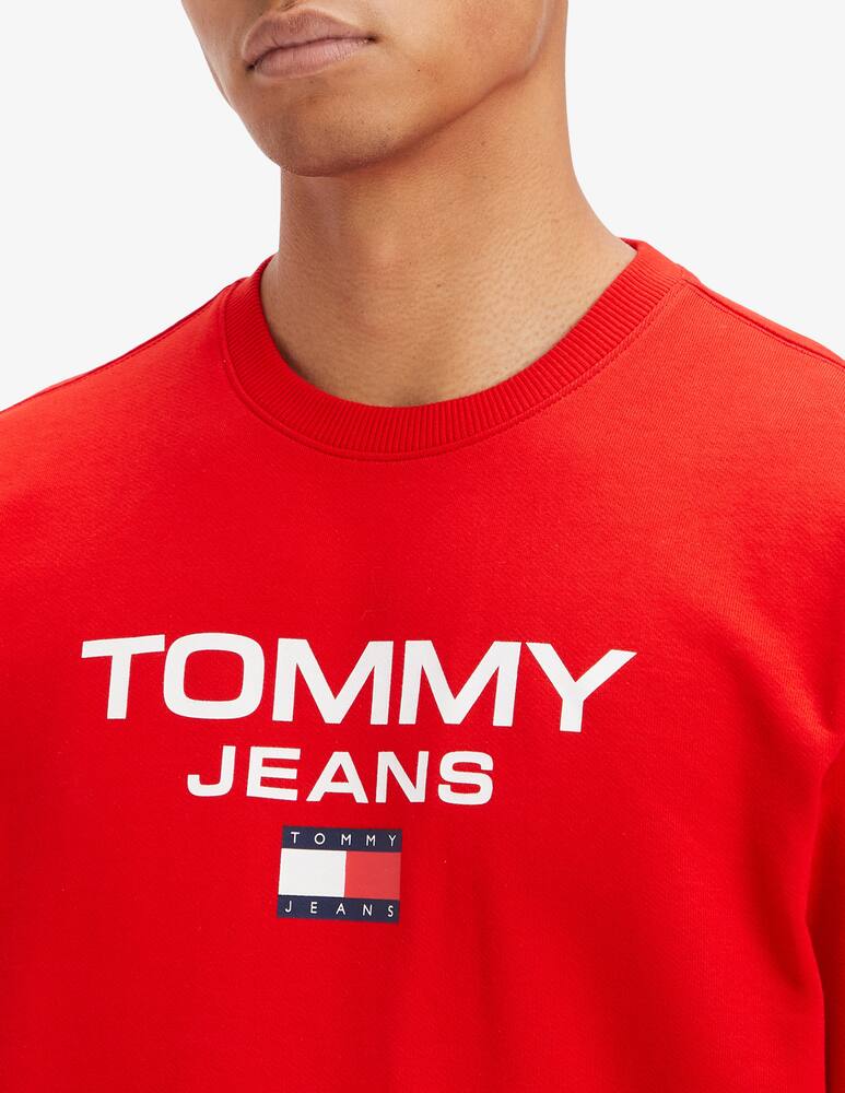 rinascente Tommy Jeans Logo crewneck sweater Red 