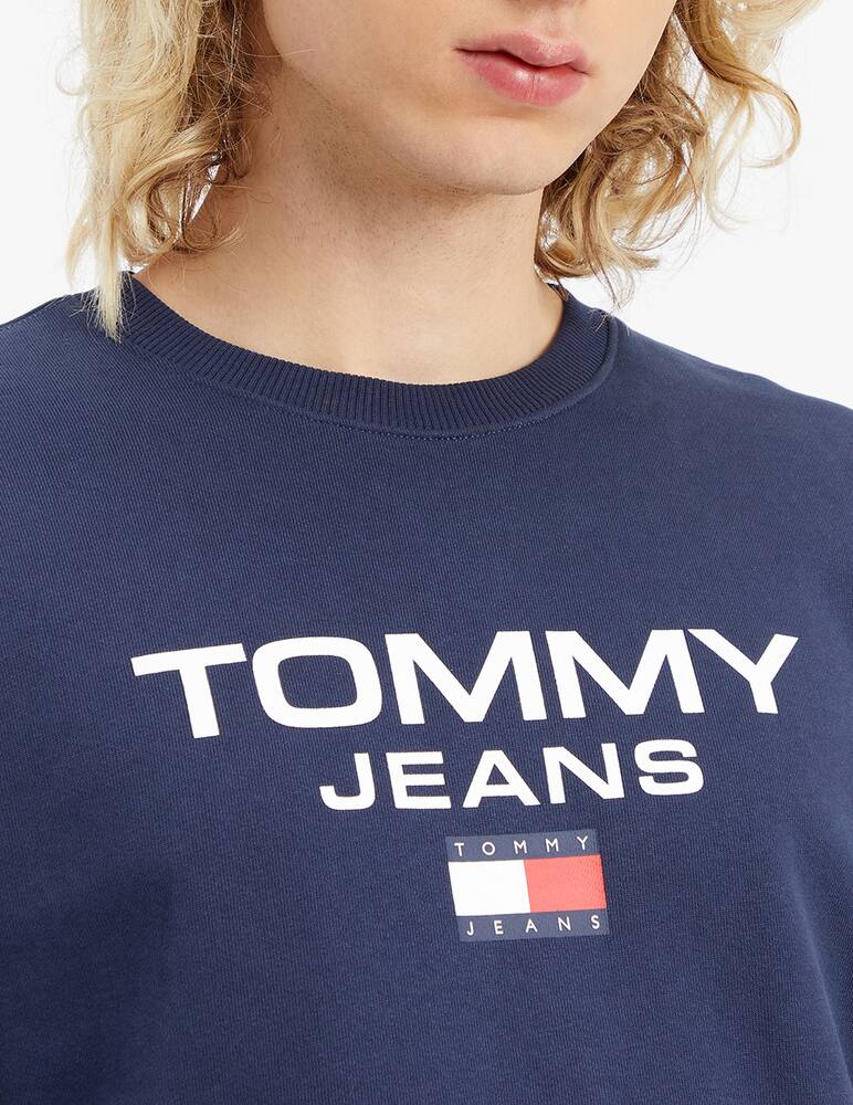 rinascente Tommy Jeans Logo crewneck sweater 
