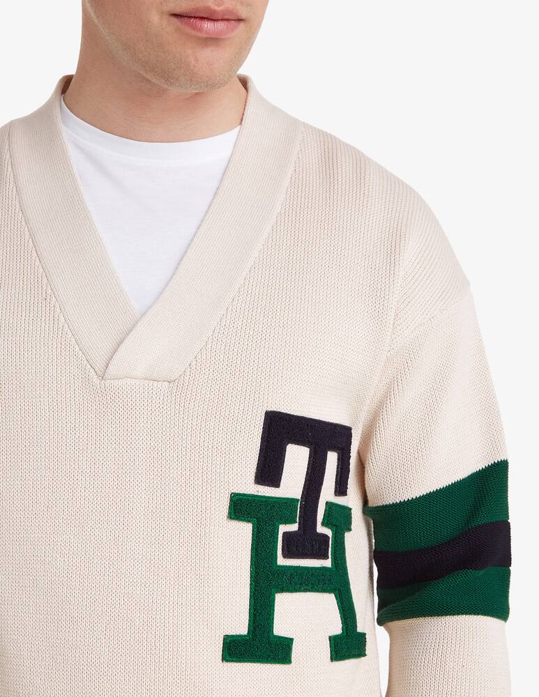 rinascente Tommy Hilfiger Maglia scollo a v varsity monogram 