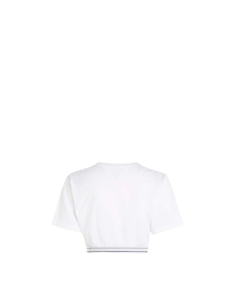 rinascente Tommy Jeans T-shirt crop logo - Bianco