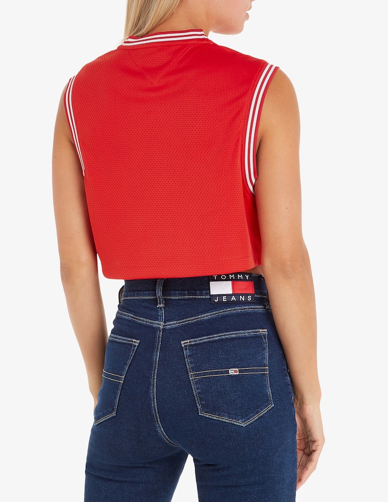 rinascente Tommy Jeans Top crop mesh