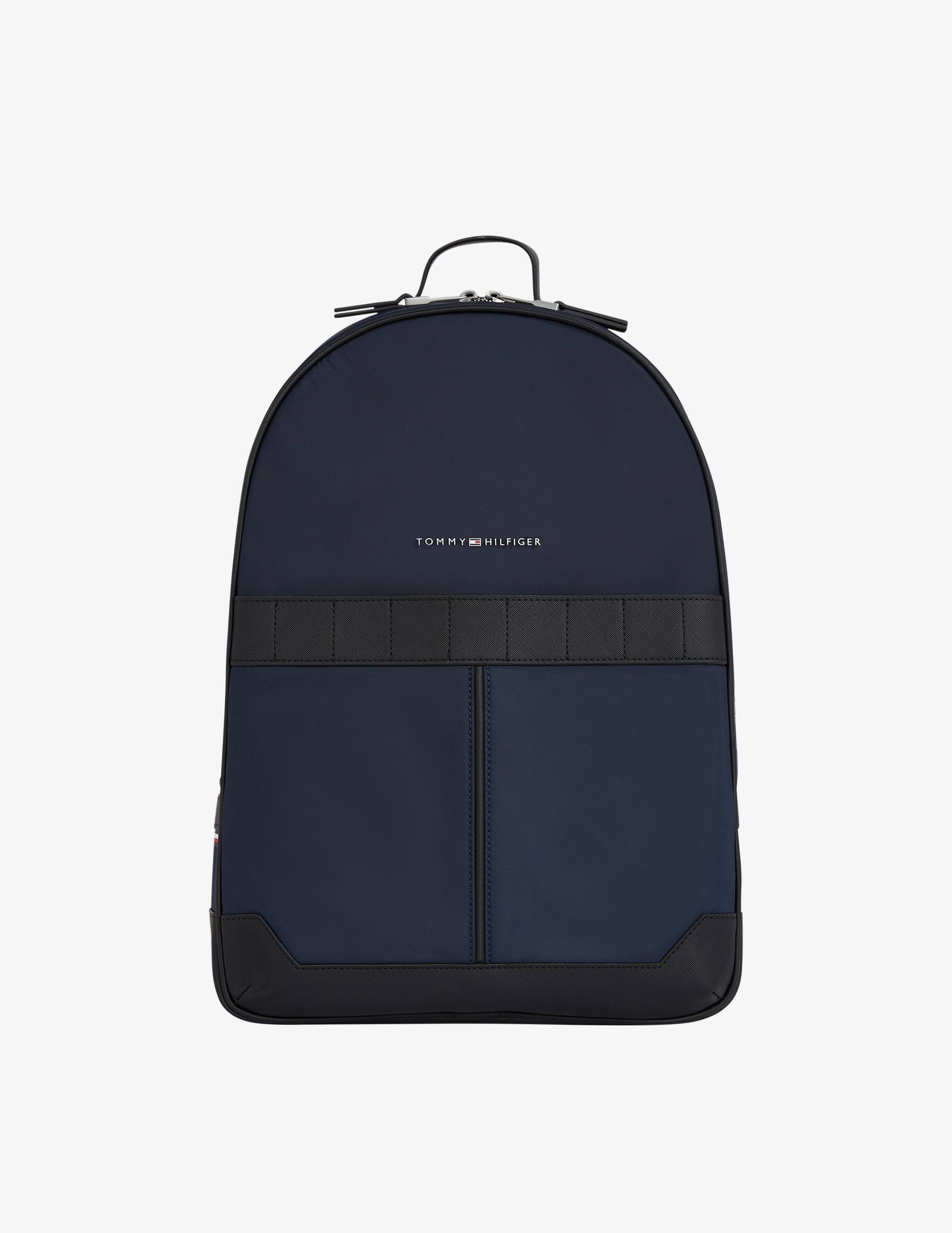 Tommy Hilfiger Black Nylon Men Backpack