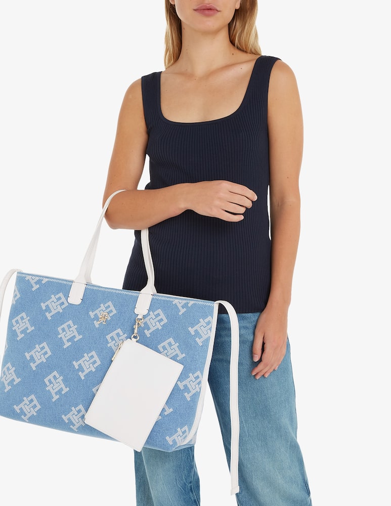 rinascente Tommy Hilfiger Monogram denim tote bag