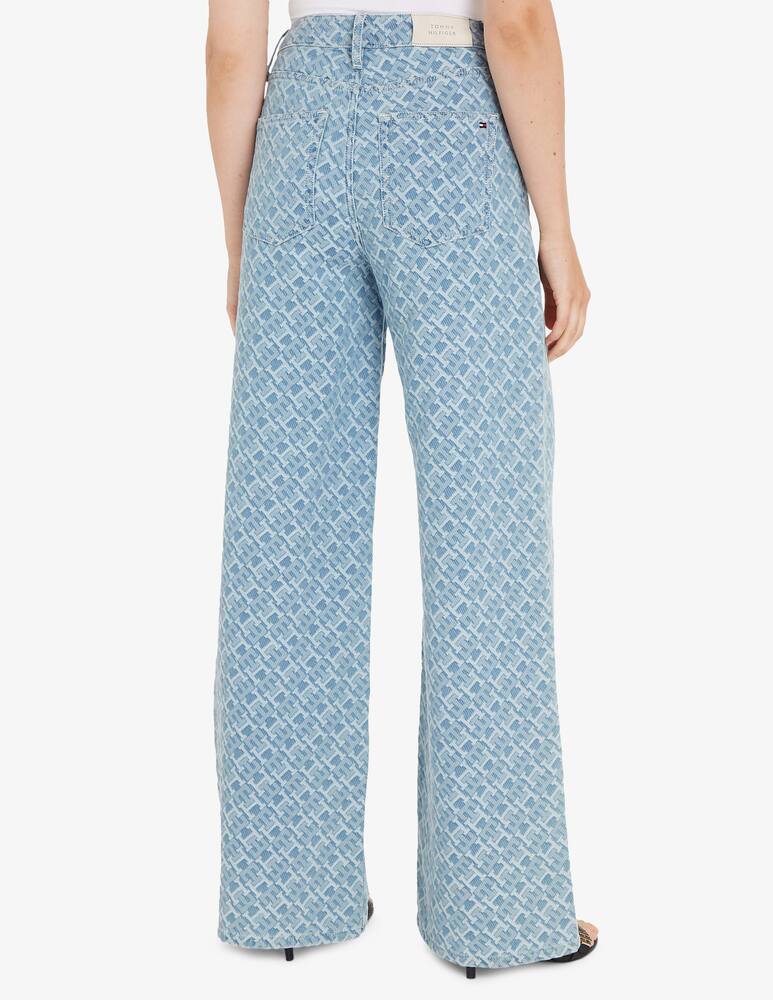 rinascente Tommy Hilfiger Jacquard wide leg jeans
