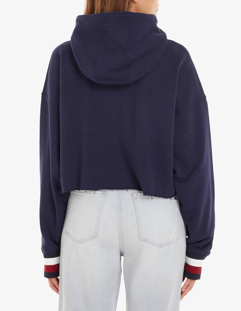 rinascente Tommy Hilfiger THxSM Cotton cropped hoodie