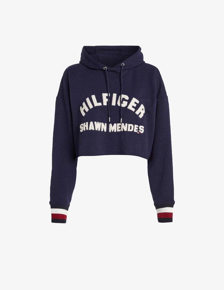 rinascente Tommy Hilfiger THxSM Cotton cropped hoodie