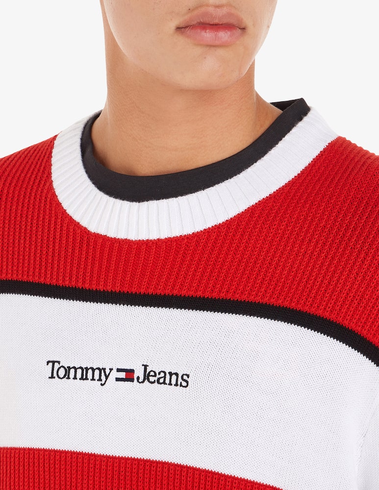 rinascente Tommy Jeans Bold stripe sweater Red