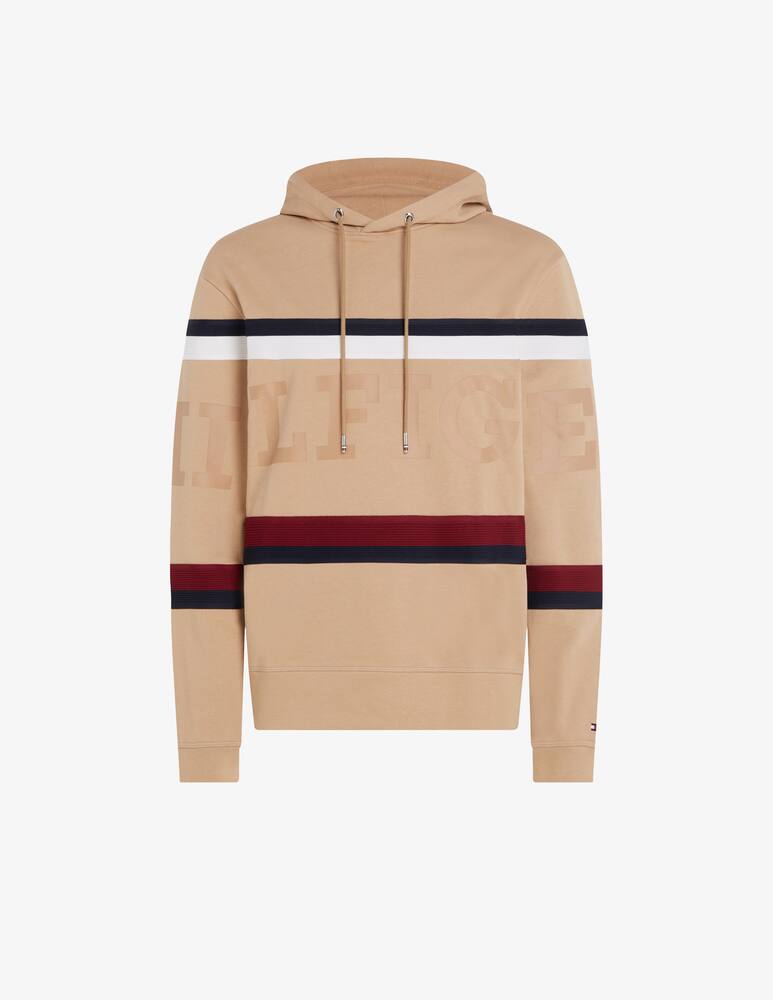 rinascente Tommy Hilfiger Felpa con cappuccio global righe monotype