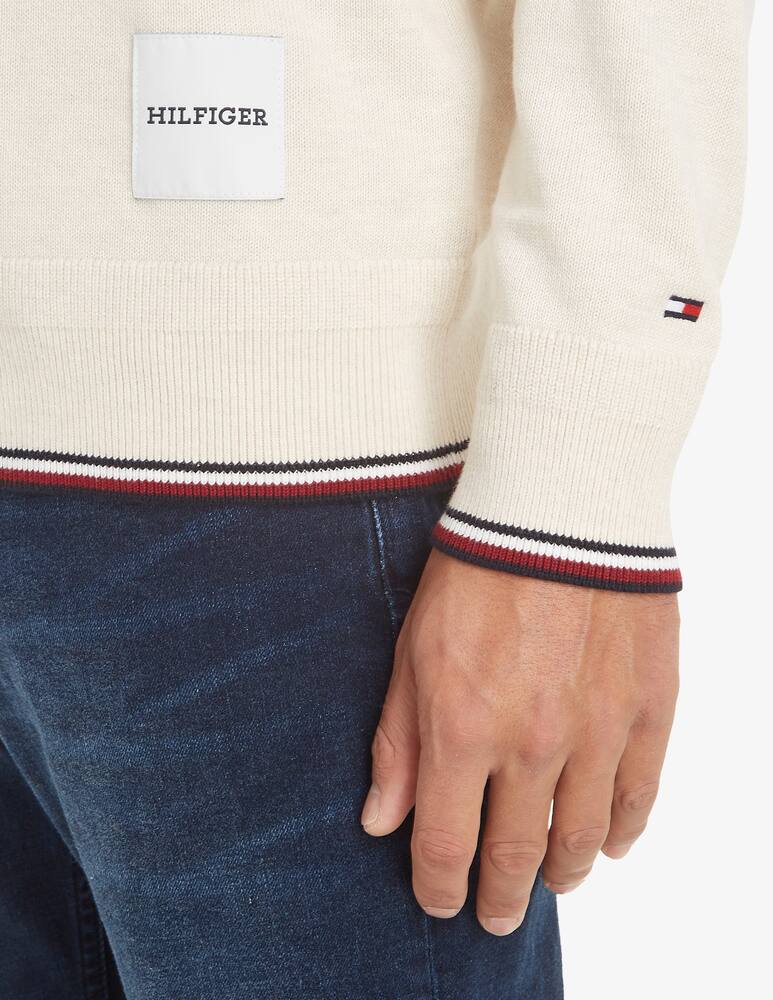 rinascente Tommy Hilfiger Tipped monotype crewneck jumper