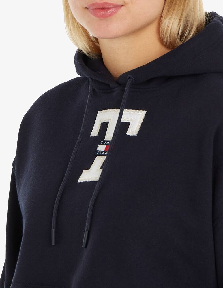 rinascente Tommy Jeans Letterman cropped hoodie