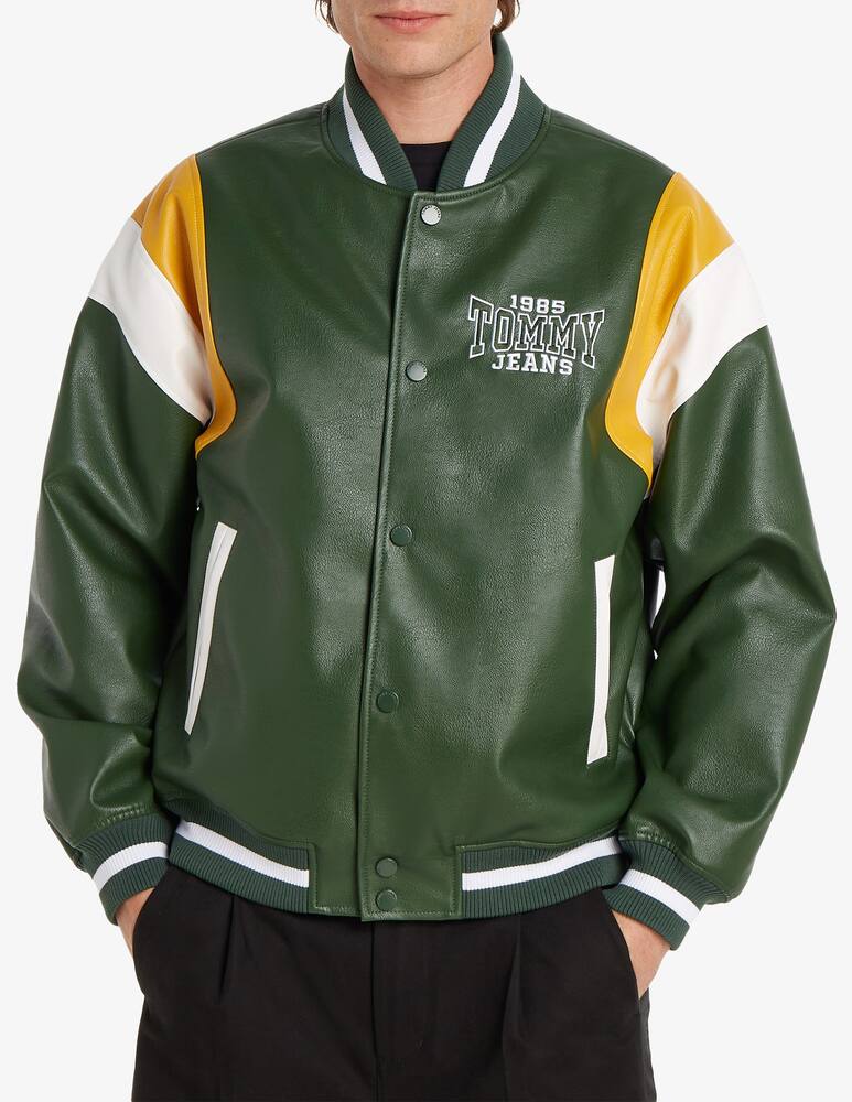 rinascente Tommy Jeans Giacca bomber pelle vegana letterman