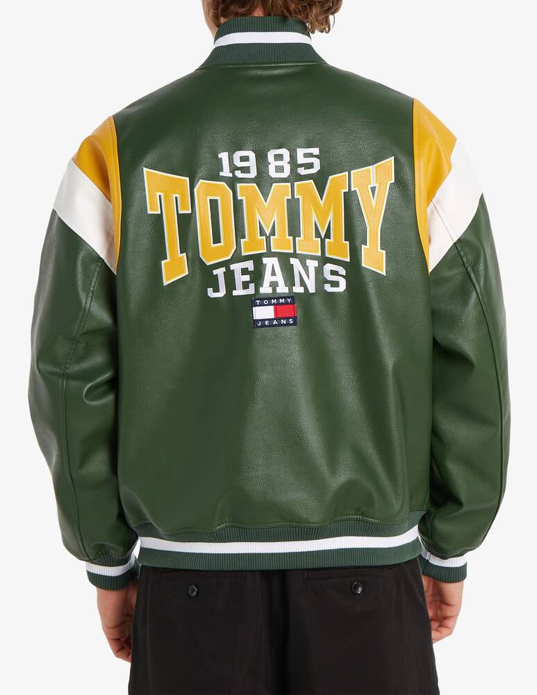 rinascente Tommy Jeans Giacca bomber pelle vegana letterman