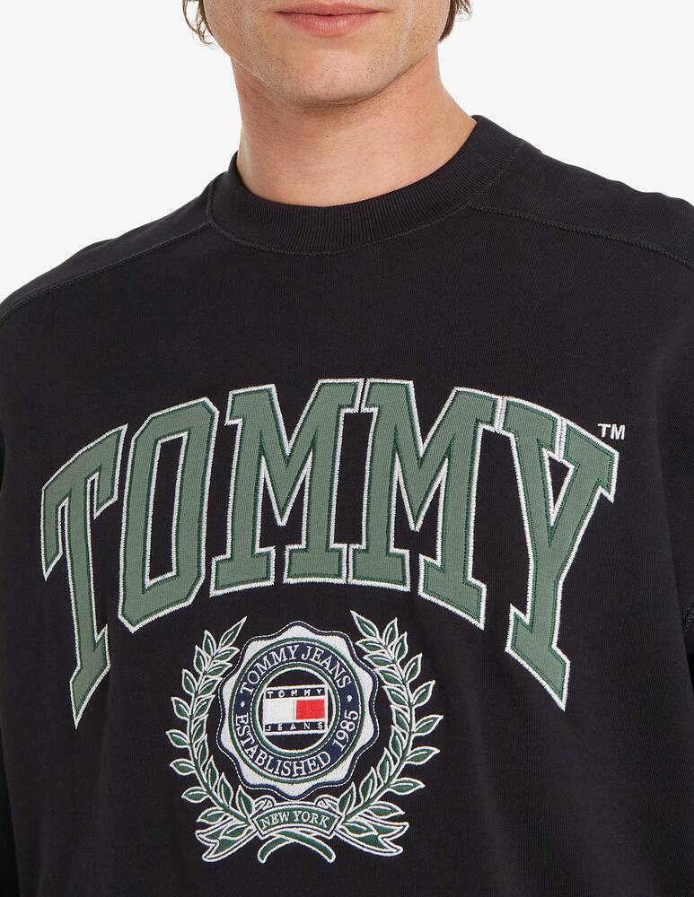 rinascente Tommy Jeans Felpa girocollo boxy college logo