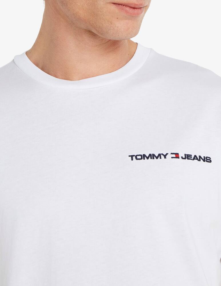 rinascente Tommy Jeans Maglietta linear chest logo scritta
