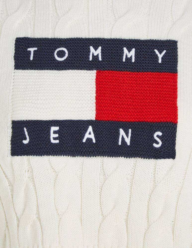 rinascente Tommy Jeans Boxy logo flag crop sweater