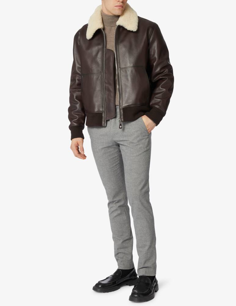 rinascente Tommy Hilfiger Leather flight bomber jacket