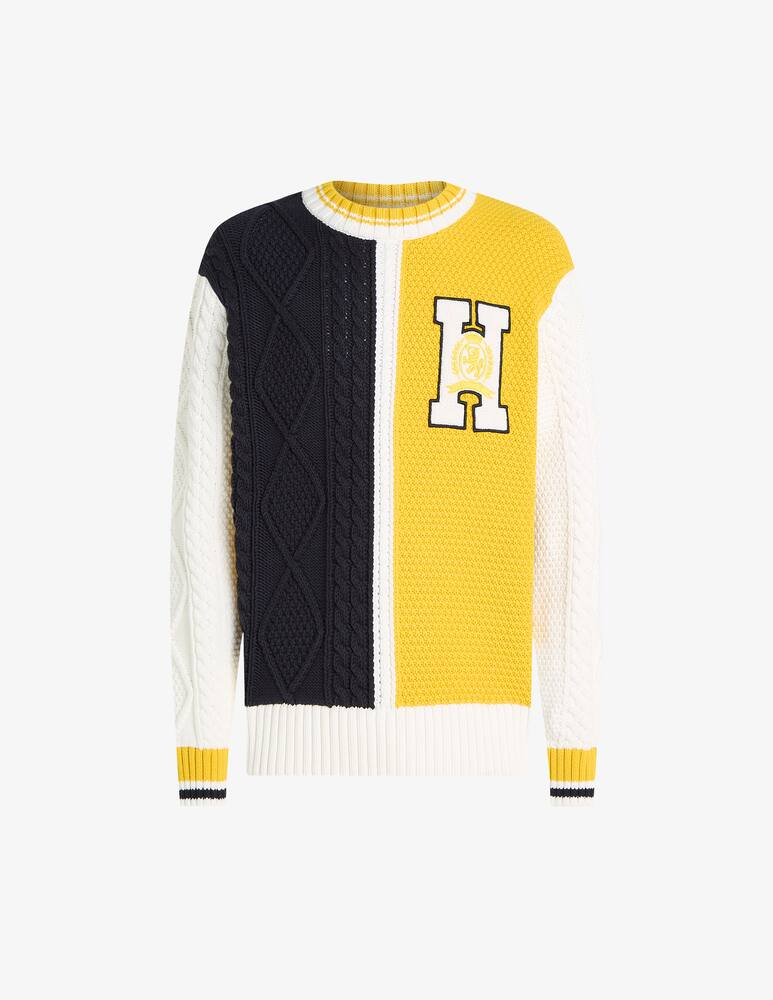 Tommy Hilfiger Cable bicolor crewneck jumper - picture 1 Tommy Hilfiger Cable bicolor crewneck jumper - picture 1