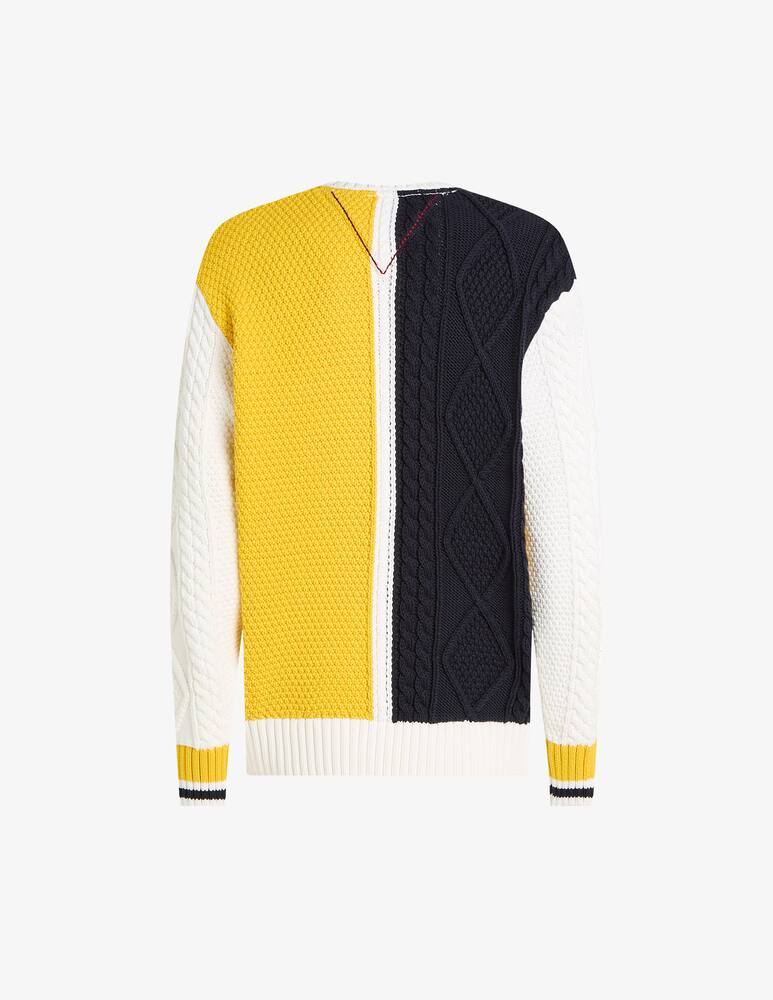 rinascente Tommy Hilfiger Cable bicolor crewneck jumper