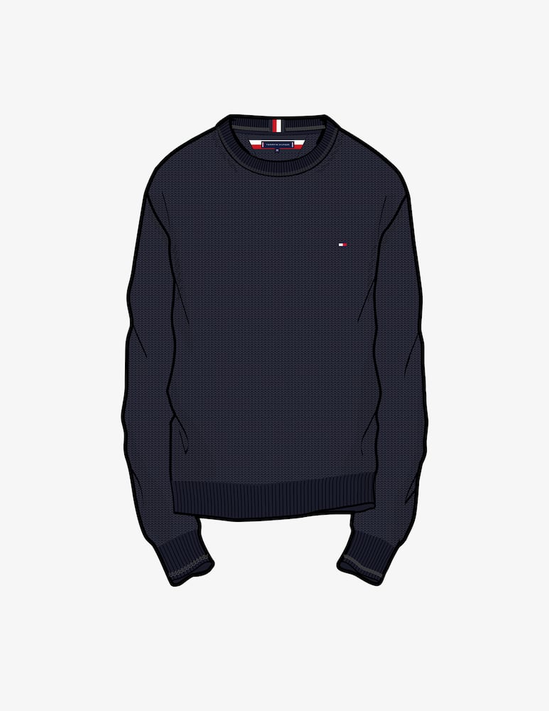 Tommy Hilfiger Maglia girocollo chain ridge structure - immagine 1 Tommy Hilfiger Maglia girocollo chain ridge structure - immagine 1