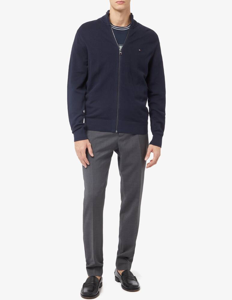 rinascente Tommy Hilfiger Chain ridge structure zipped cardigan