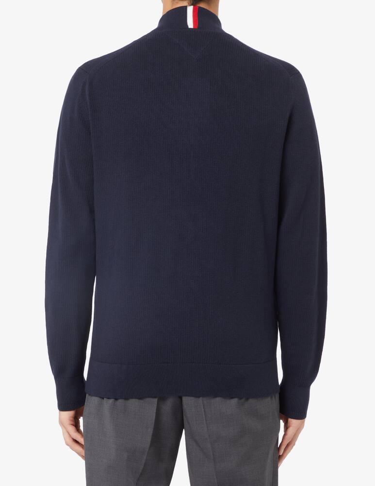 rinascente Tommy Hilfiger Chain ridge structure zipped cardigan