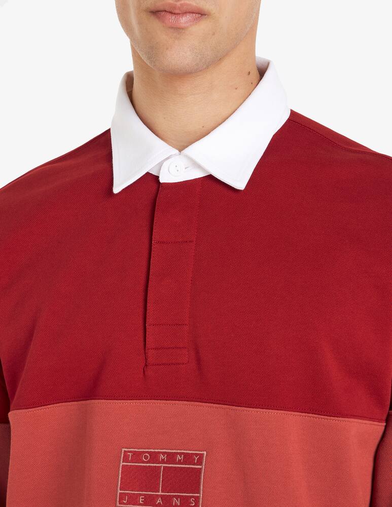 rinascente Tommy Jeans Polo manica lunga rugby tonal