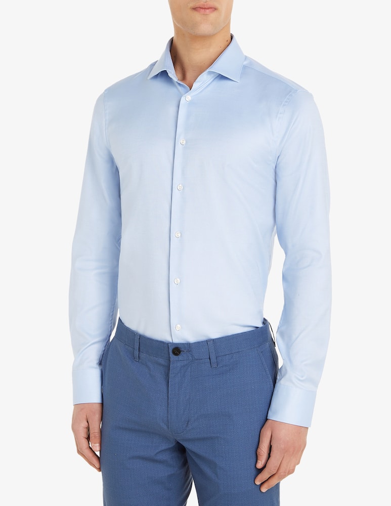 Tommy Hilfiger Flex collar solid slim shirt - picture 1 Tommy Hilfiger Flex collar solid slim shirt - picture 1