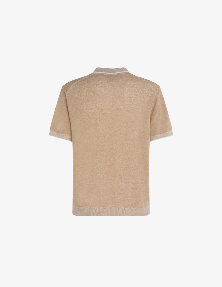 rinascente Tommy Hilfiger Revere linen blend polo shirt