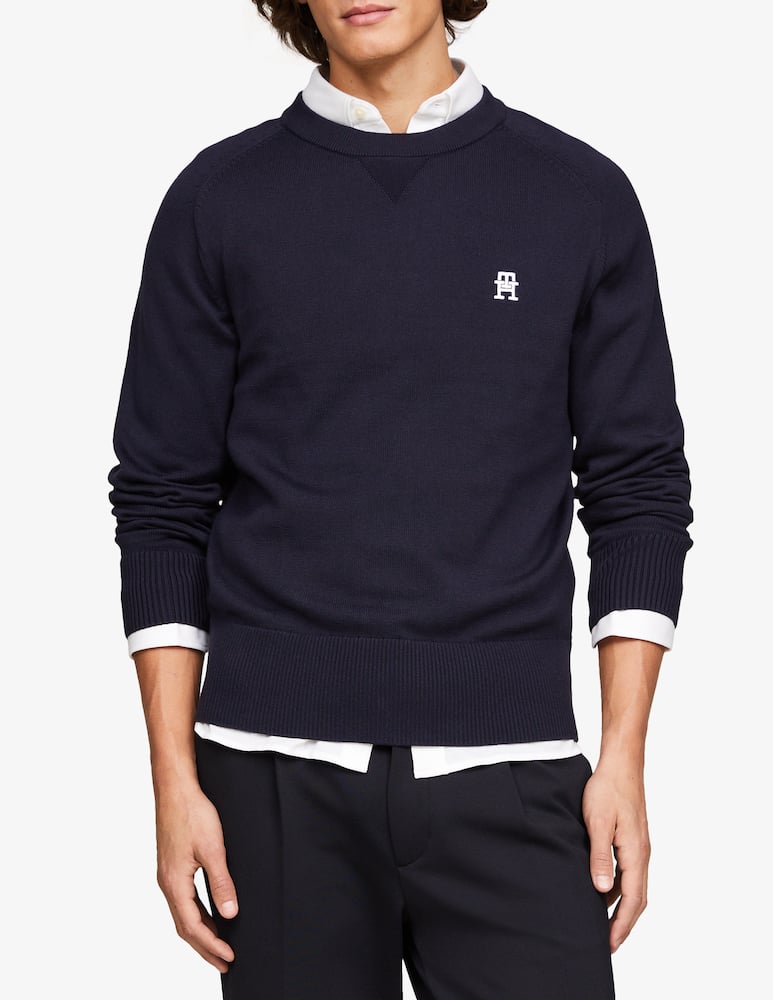 Tommy Hilfiger Maglia girocollo monogram loghino - immagine 1 Tommy Hilfiger Maglia girocollo monogram loghino - immagine 1