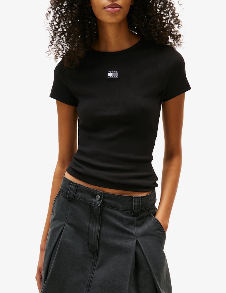 rinascente Tommy Jeans Badge rib t-shirt