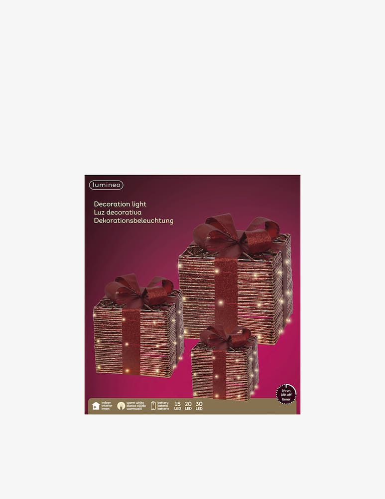 Kaemingk Pacco regalo micro LED uso interno - immagine 3 Kaemingk Pacco regalo micro LED uso interno - immagine 3