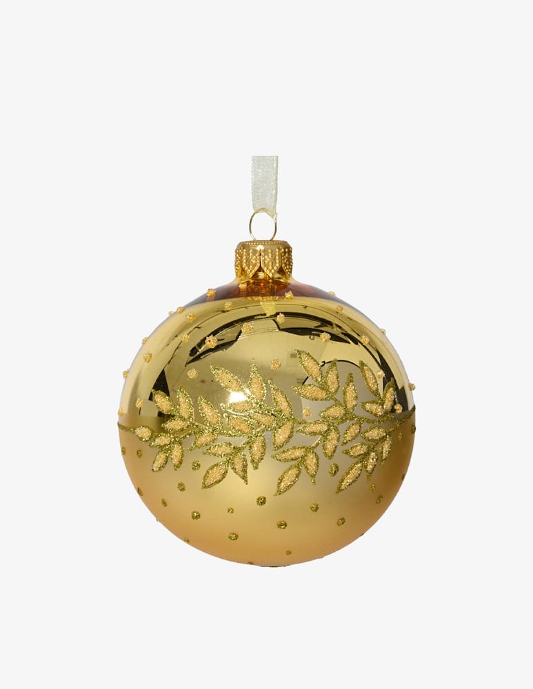 rinascente Kaemingk Gold Leaves Ball 8Cm