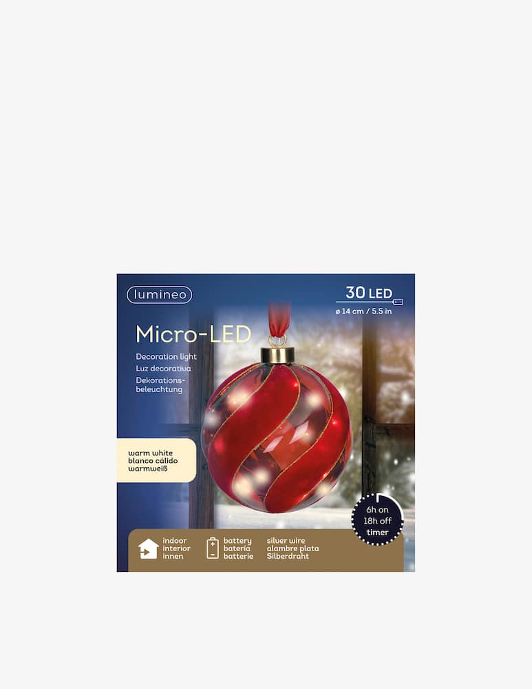 Kaemingk Indoor Micro Led Fixed Ball D.14Cm - picture 3 Kaemingk Indoor Micro Led Fixed Ball D.14Cm - picture 3