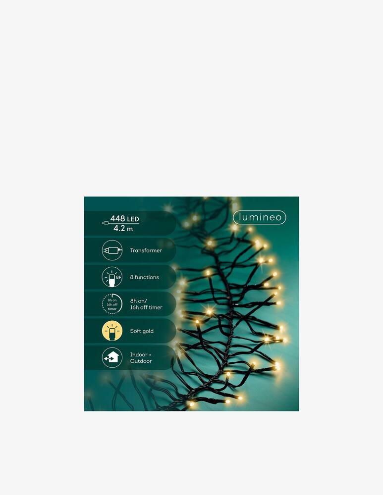 Kaemingk Lumineo LED cluster 8 funzioni effetto twinkle outdoor 420cm - immagine 6 Kaemingk Lumineo LED cluster 8 funzioni effetto twinkle outdoor 420cm - immagine 6