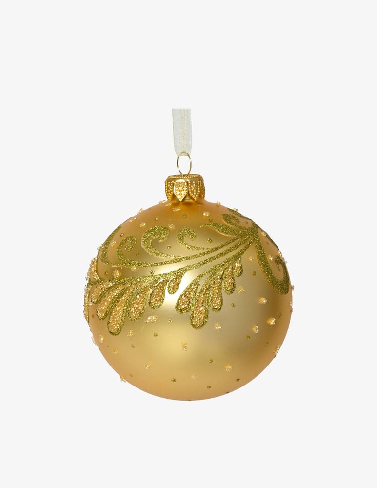 rinascente Kaemingk Gold Matt Leaves Ball 8cm