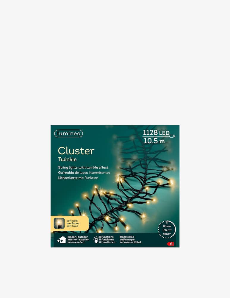 rinascente Kaemingk Lumineo Led Cluster Lights 8 Funz. Twinkle effect 1050Cm